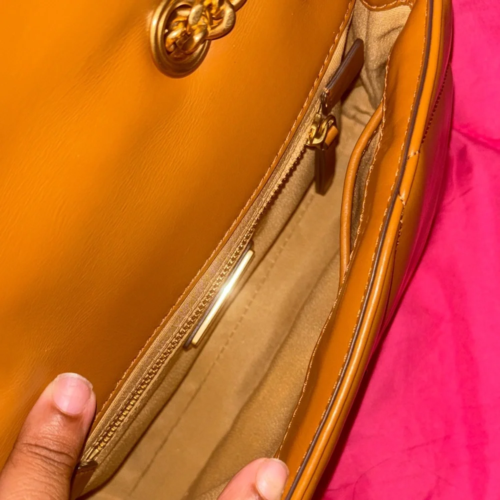 Tory Burch Brown Quilted Shoulder Bag - Picture 3 of 7